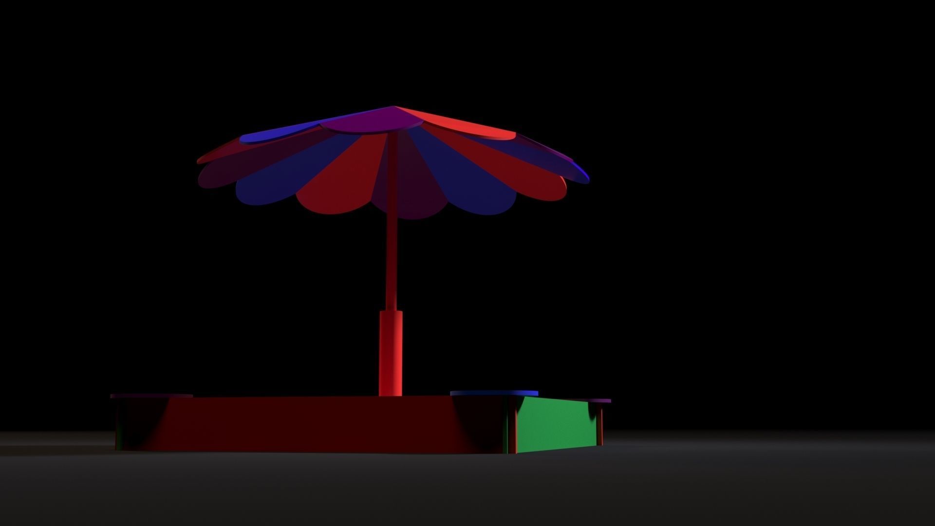 Sandbox Umbrella 3D model_4
