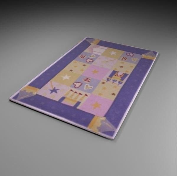 Carpet for kids room 3D model_2