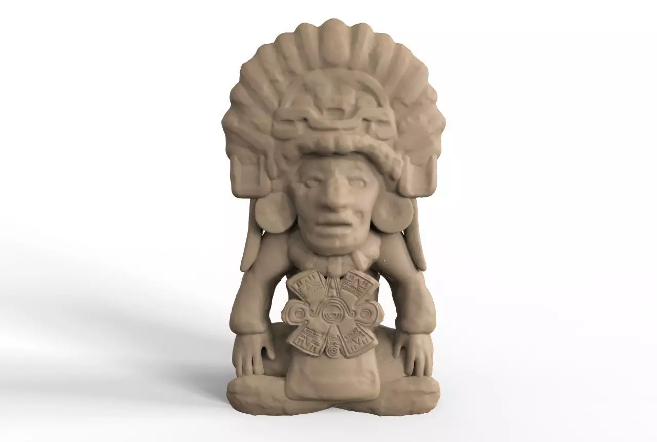 Aztec Figurine 3D print model_0