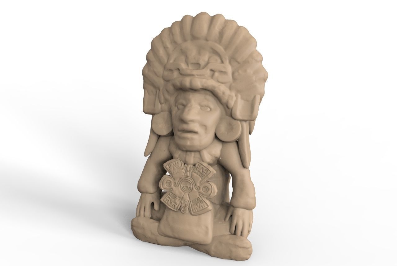 Aztec Figurine 3D print model_2