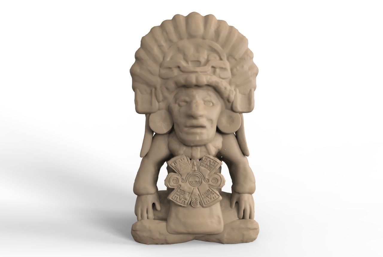 Aztec Figurine 3D print model_1