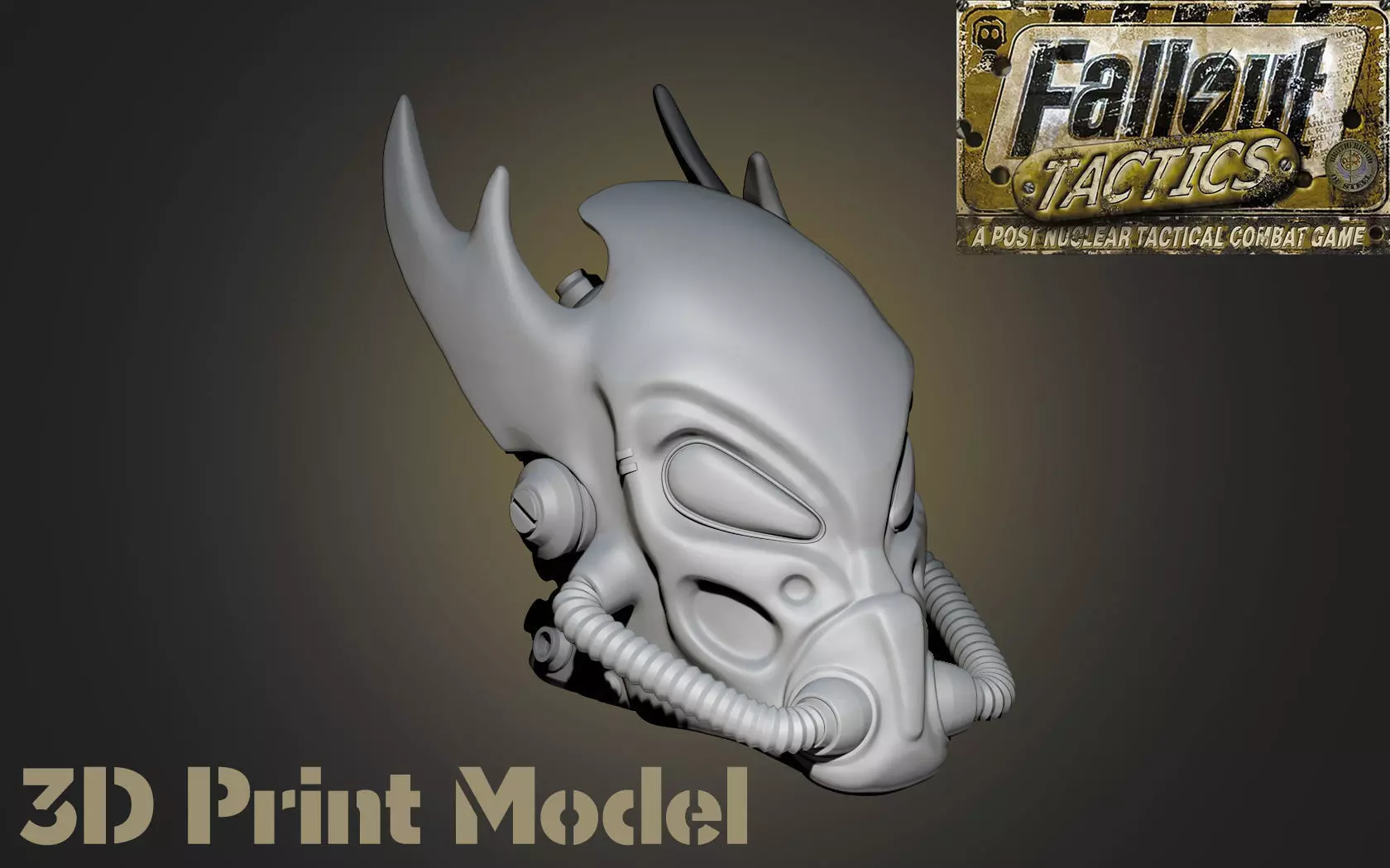 Fallout Tactics Helmet 3D print model_0