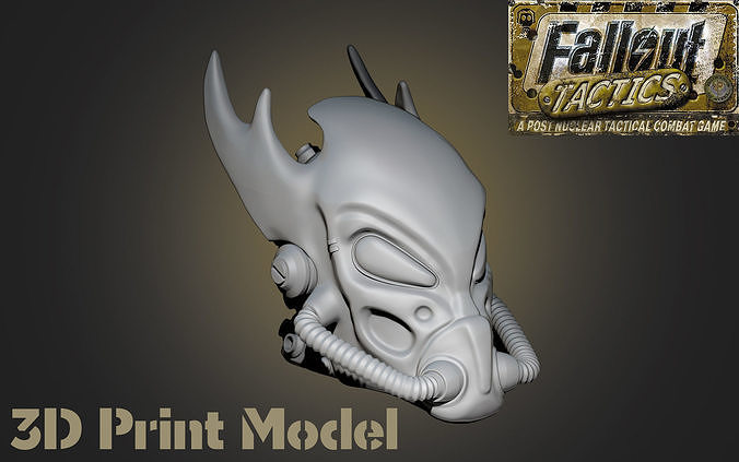 Fallout Tactics Helmet 3D print model