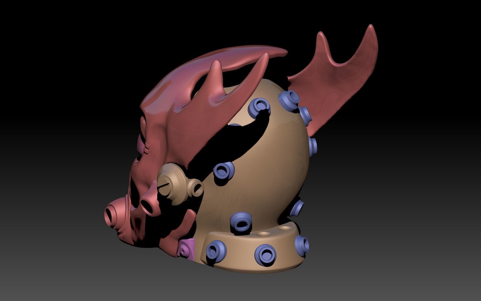 Fallout Tactics Helmet 3D print model_21