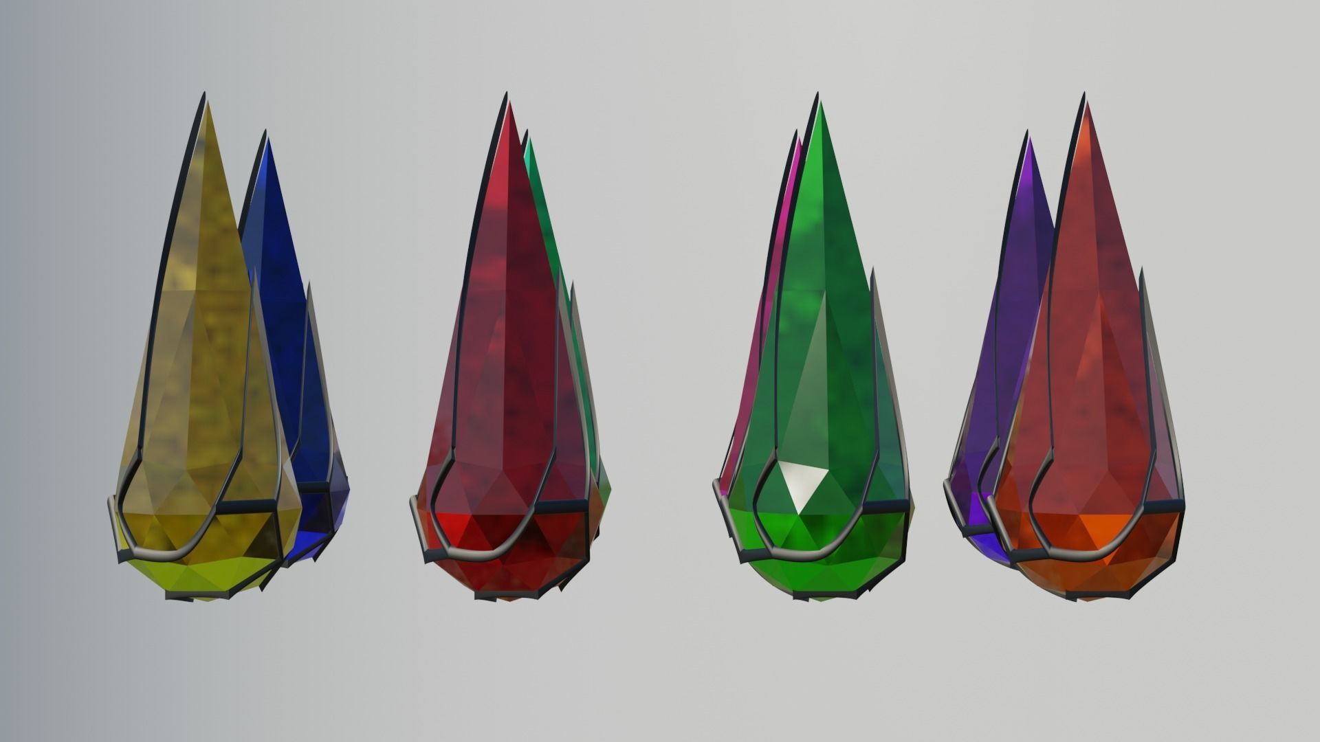 Magical Crystals  3D model_1