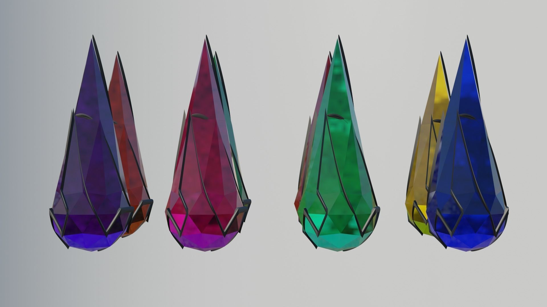 Magical Crystals  3D model_3