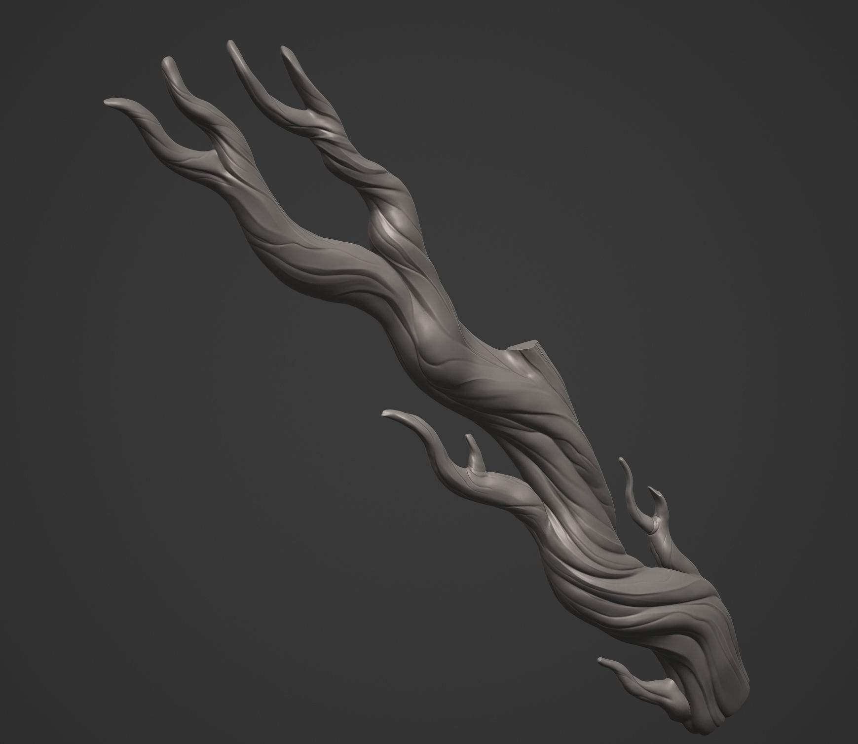 Beautiful Stylized Tree Trunk 3D print model_2