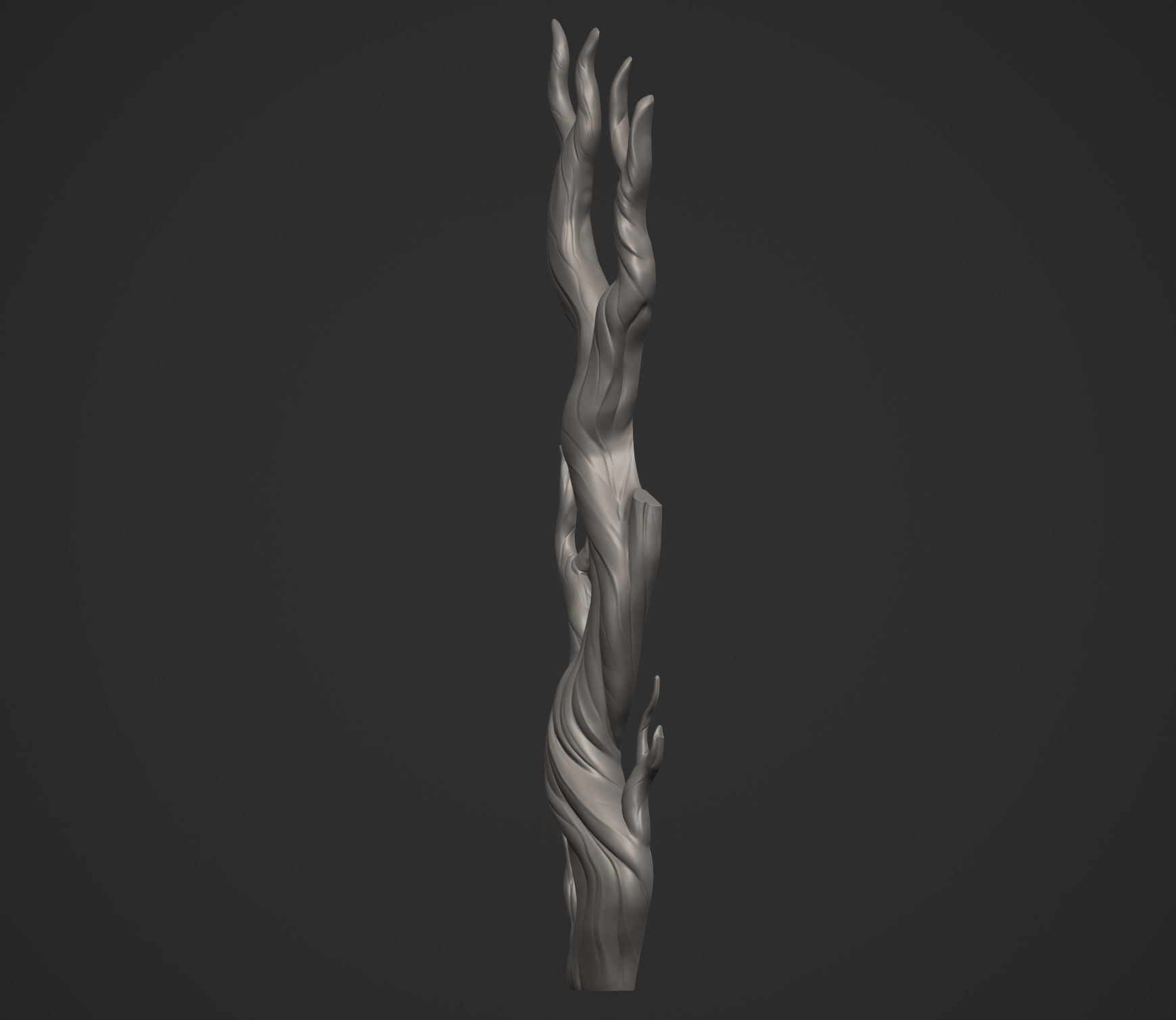 Beautiful Stylized Tree Trunk 3D print model_8