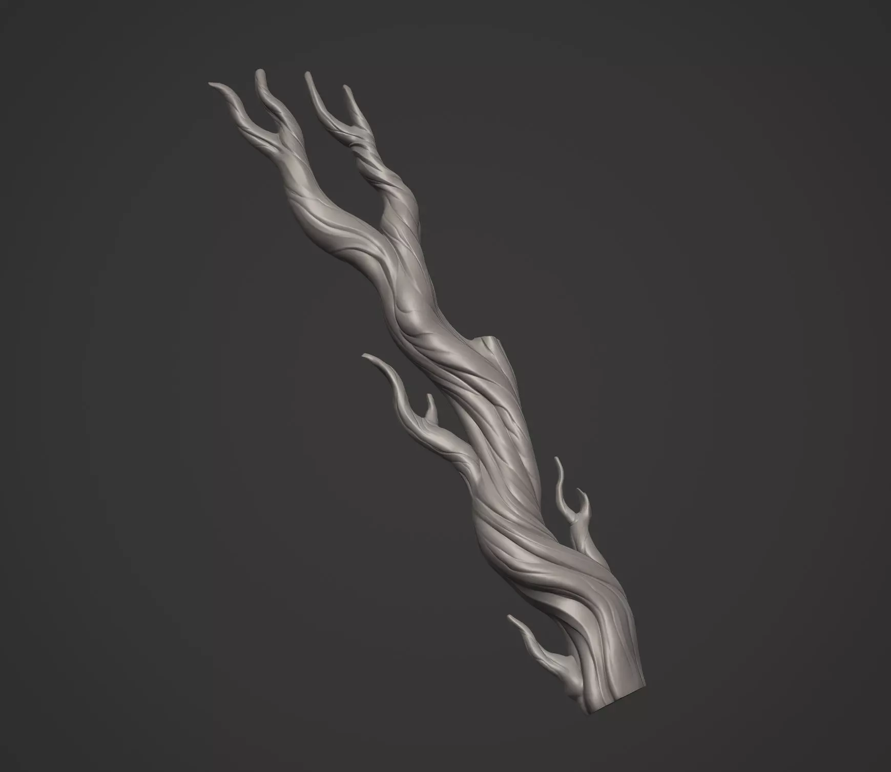 Beautiful Stylized Tree Trunk 3D print model_0