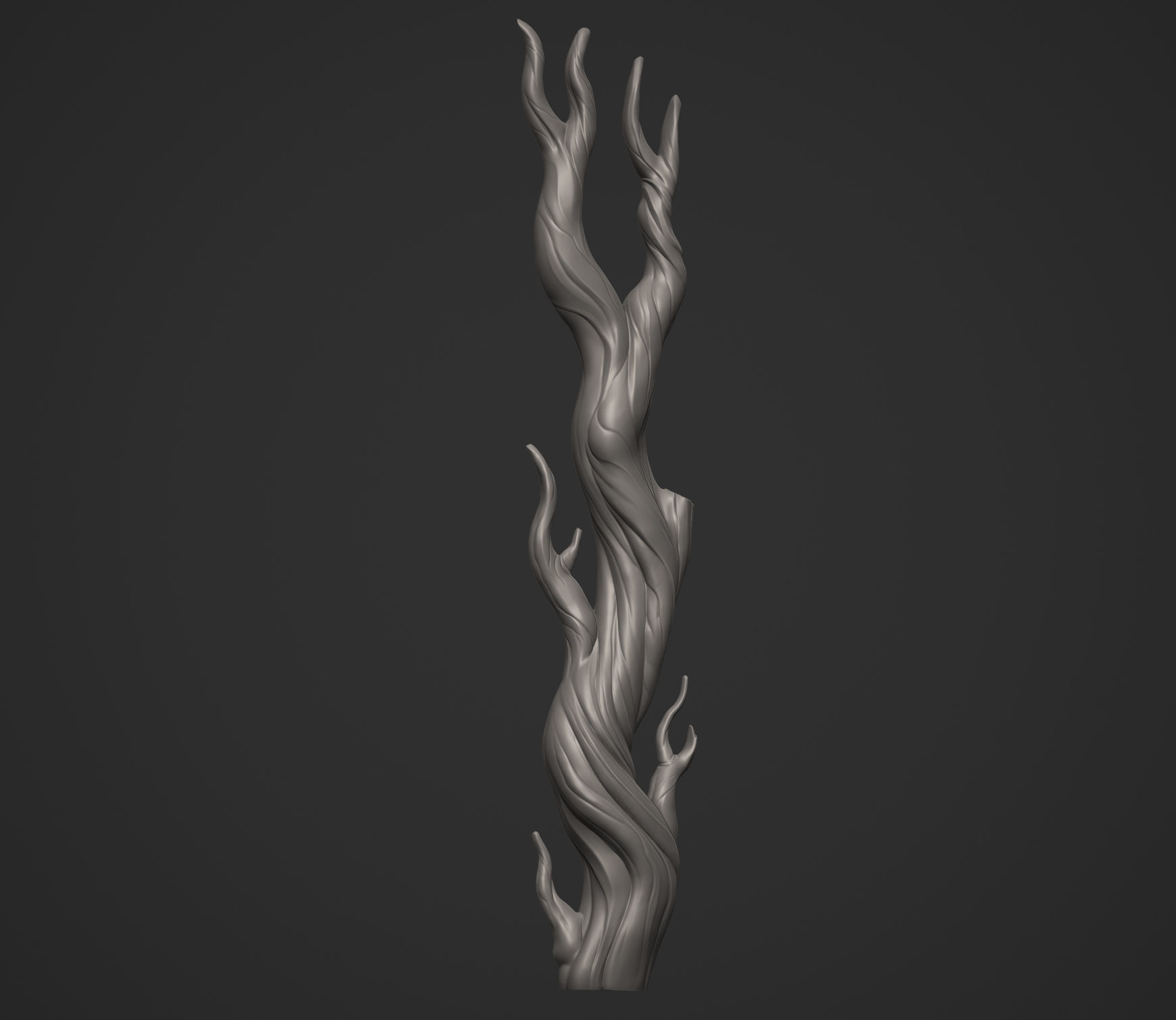 Beautiful Stylized Tree Trunk 3D print model_11