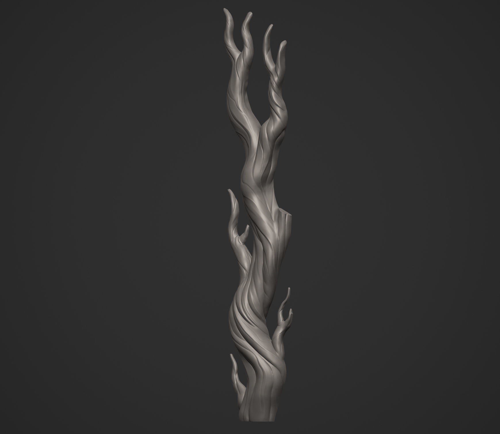 Beautiful Stylized Tree Trunk 3D print model_9