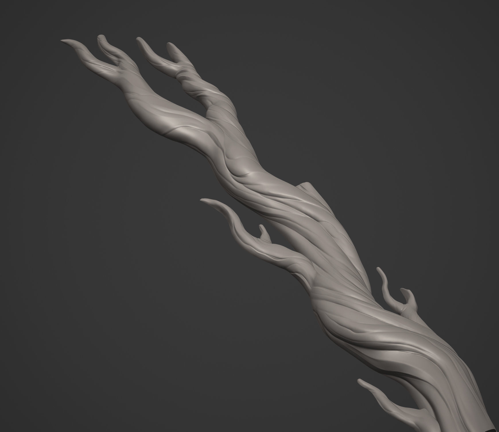 Beautiful Stylized Tree Trunk 3D print model_1