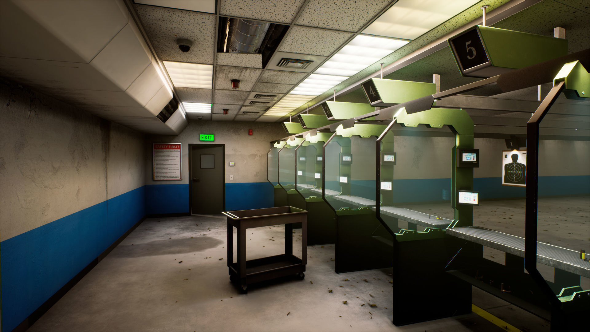 Shooting Range Low-poly 3D model_1