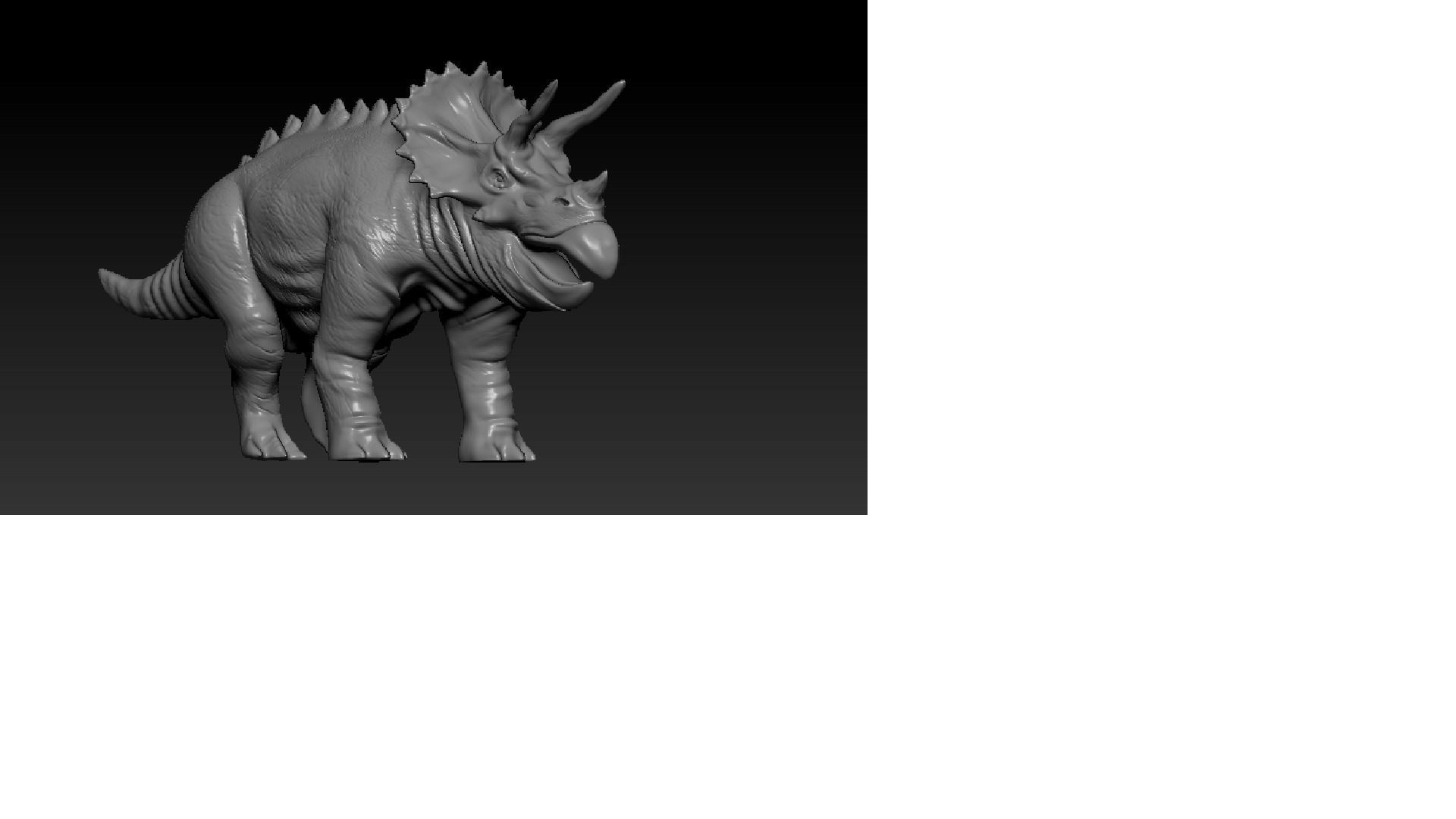 Dinosaur triceratops 3D model_1