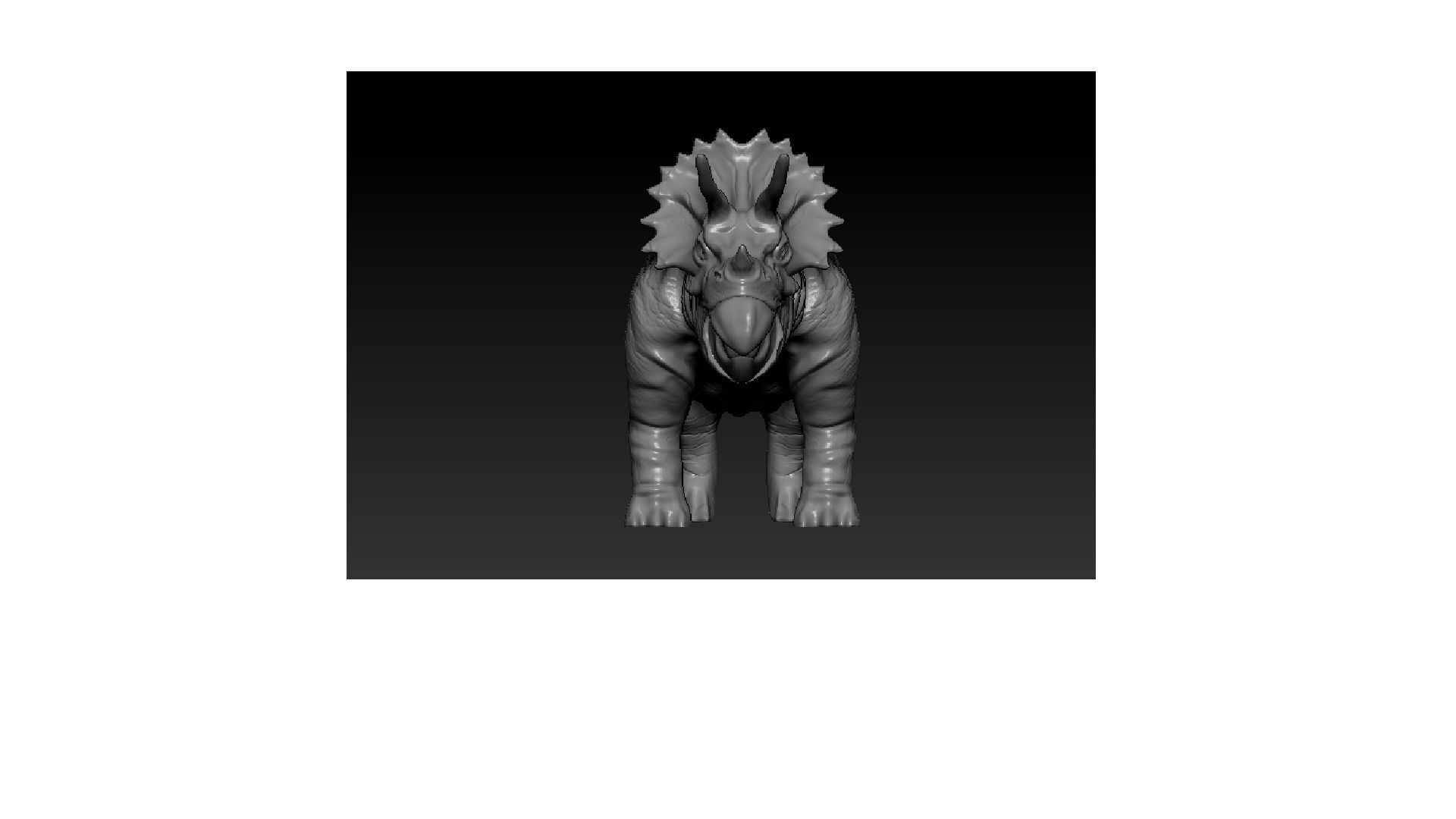 Dinosaur triceratops 3D model_2