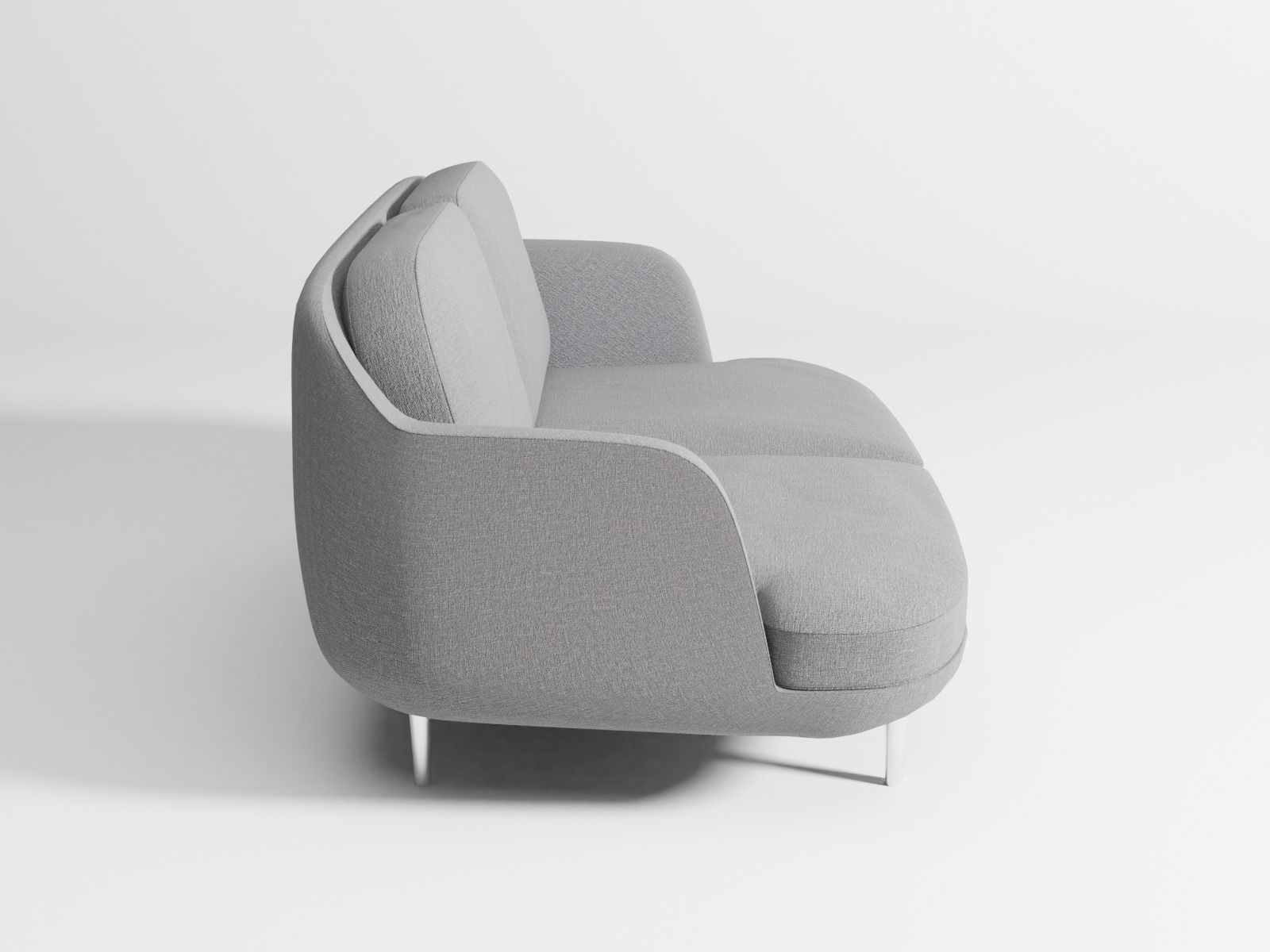 Lune sofa 2-seater 3D model_2