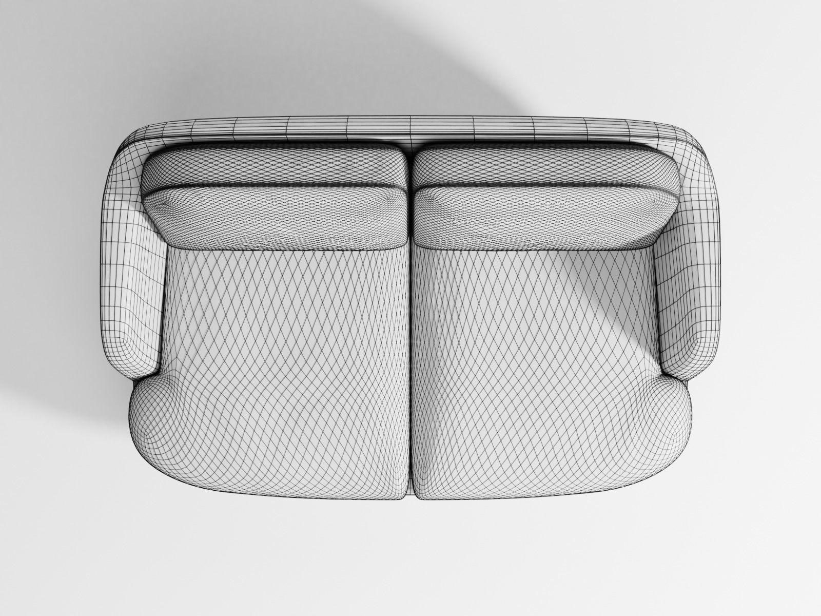 Lune sofa 2-seater 3D model_12