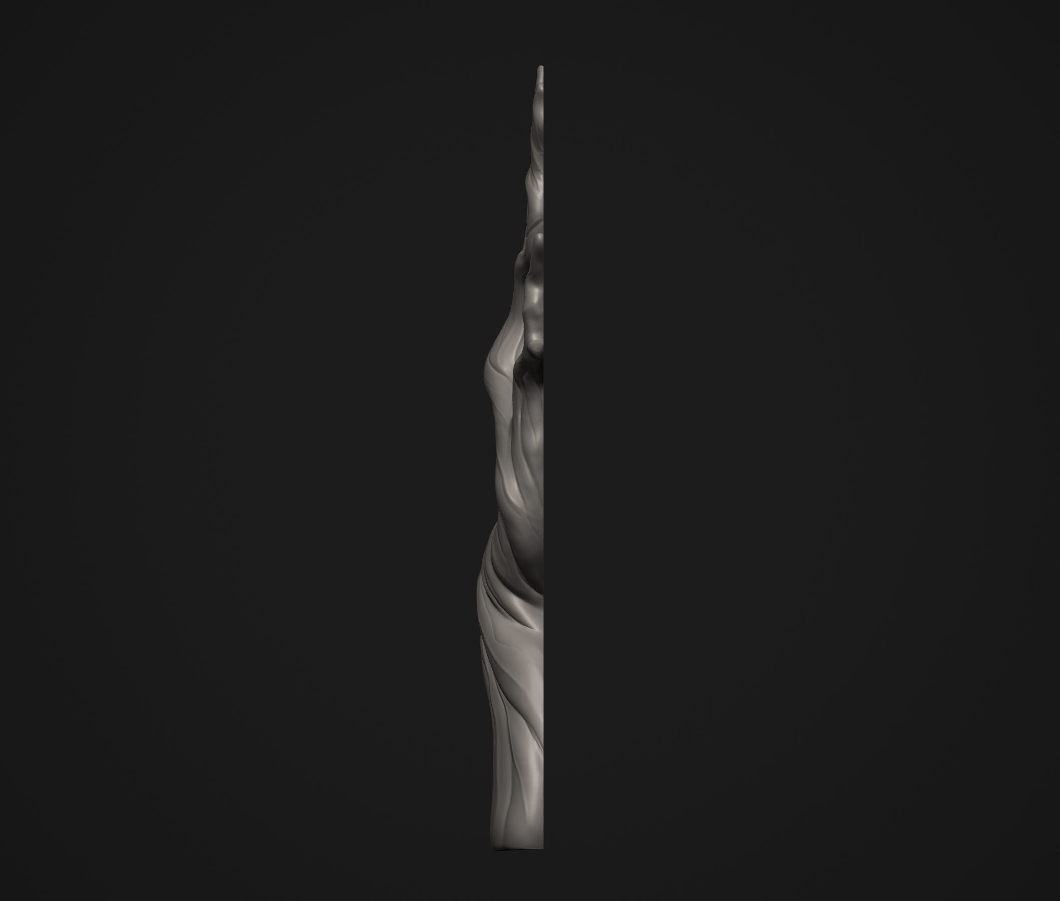 Beautiful Stylized Tree Trunk Short  3D print model_8