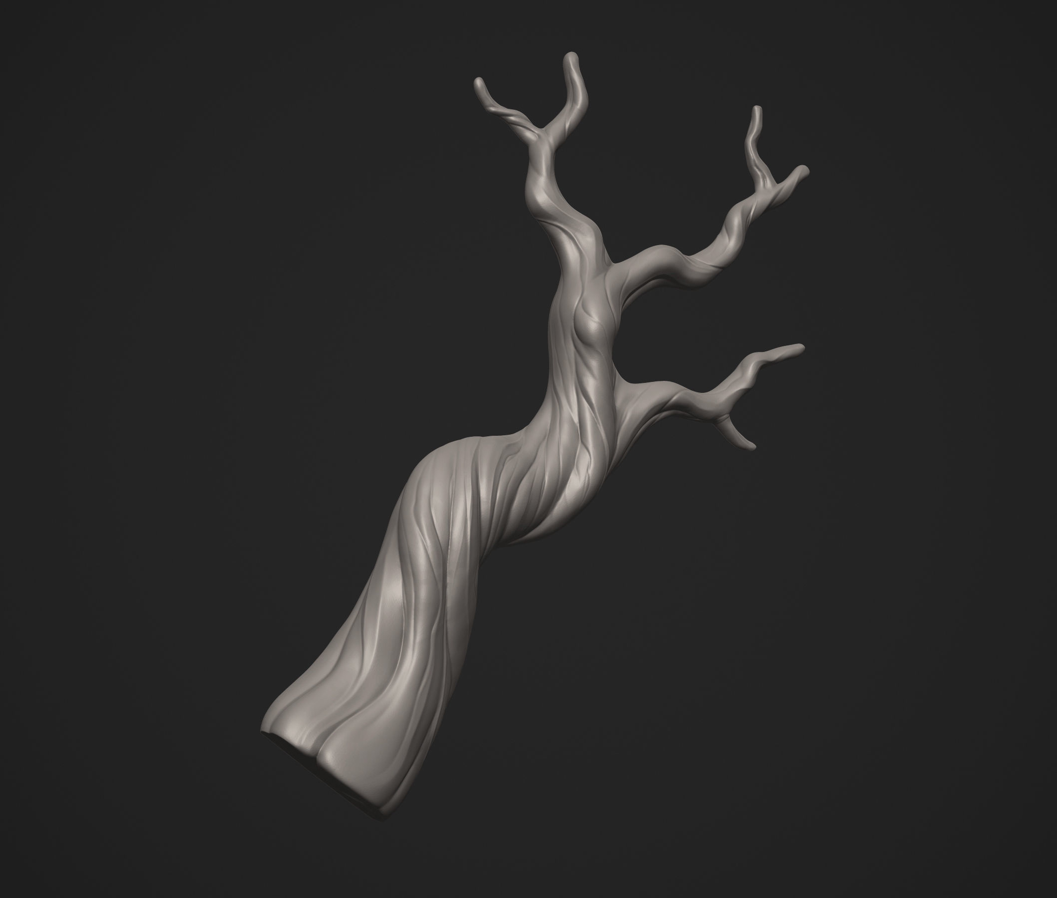 Beautiful Stylized Tree Trunk Short  3D print model_4