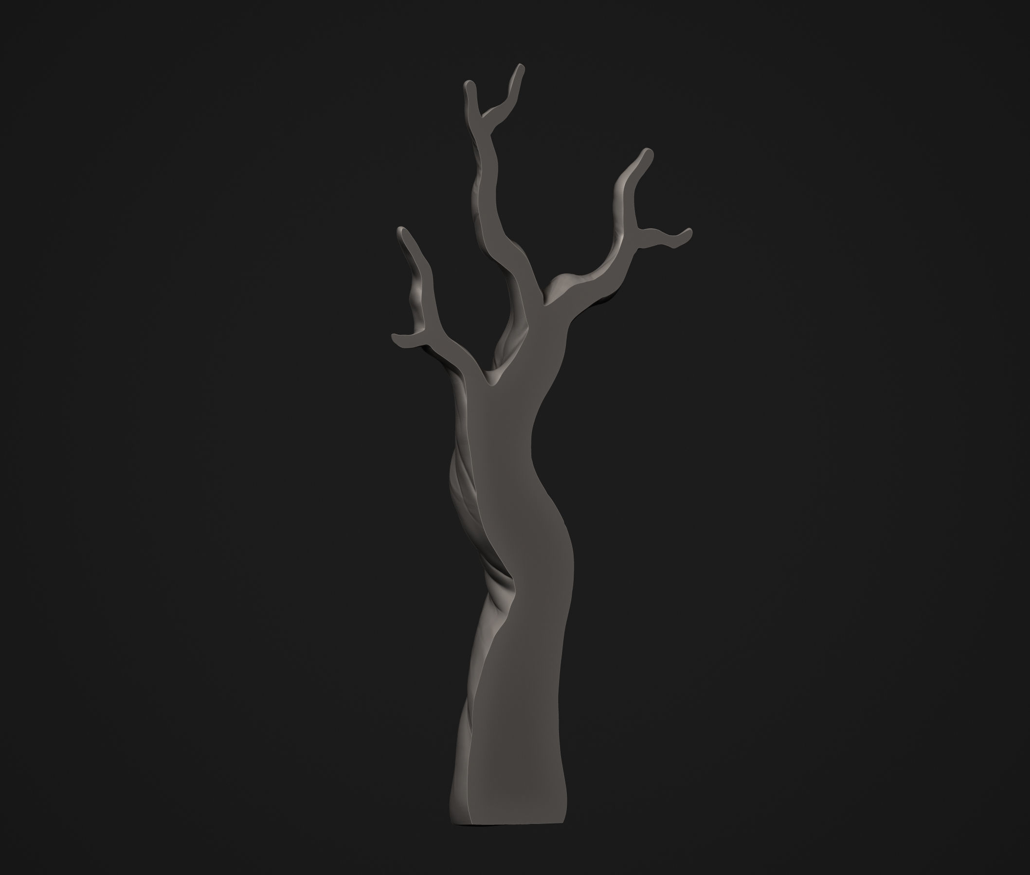 Beautiful Stylized Tree Trunk Short  3D print model_6