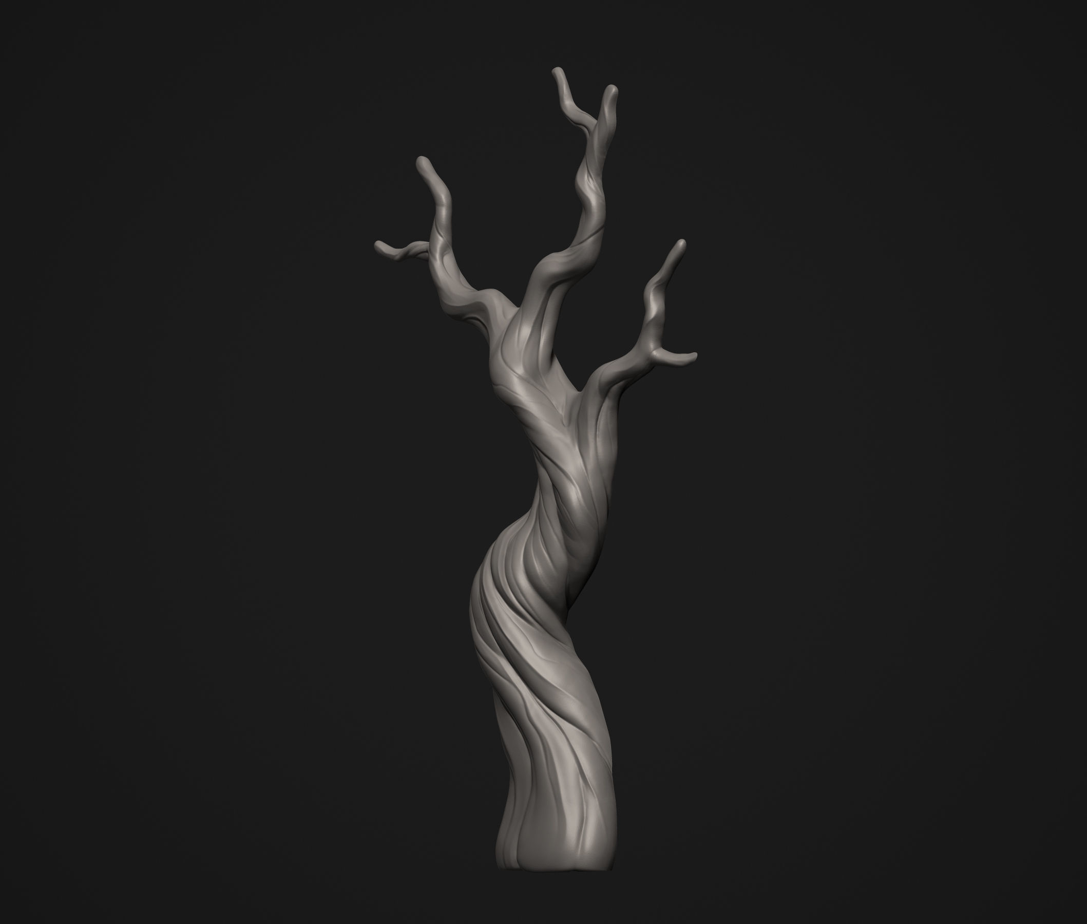 Beautiful Stylized Tree Trunk Short  3D print model_10