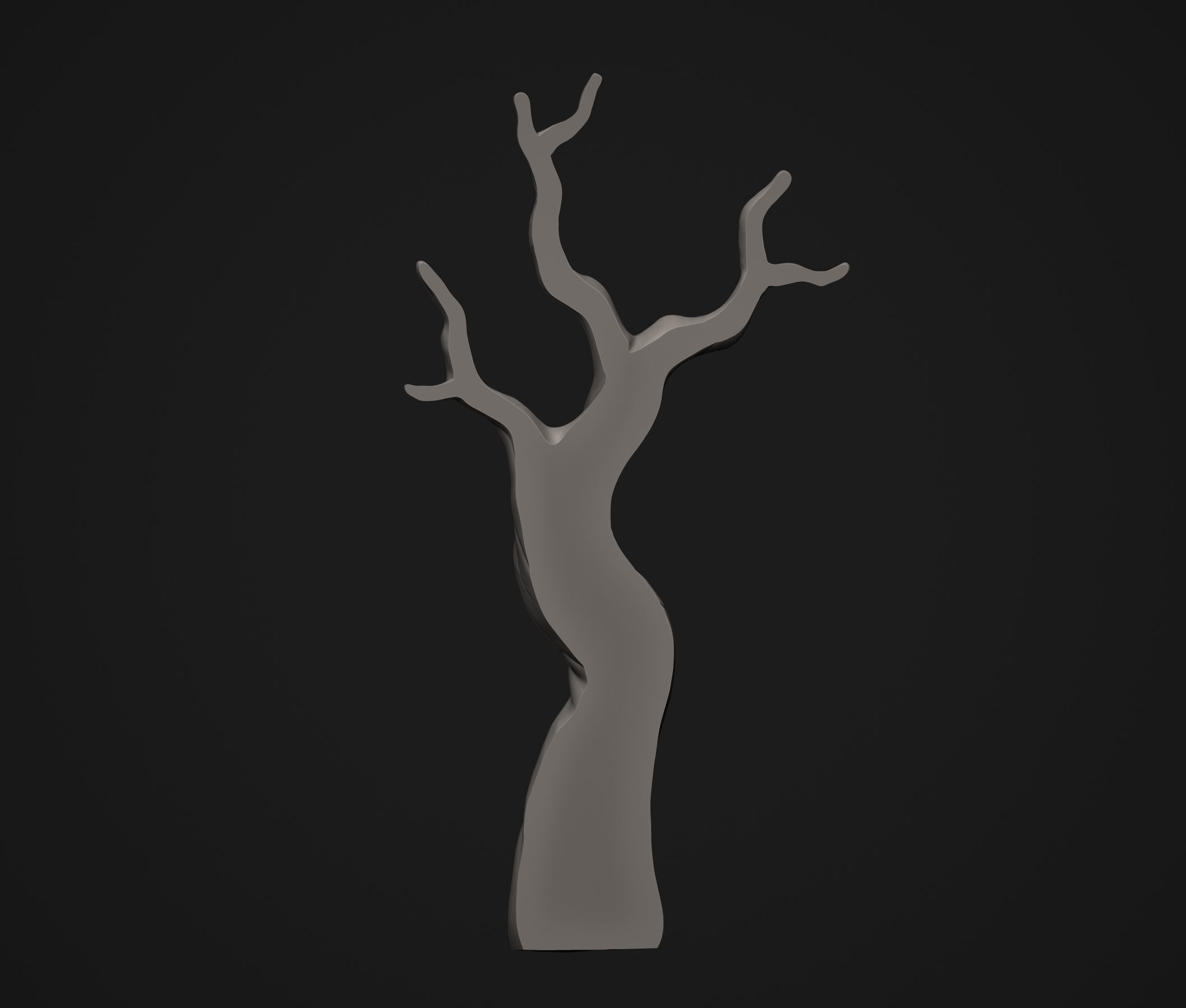Beautiful Stylized Tree Trunk Short  3D print model_5