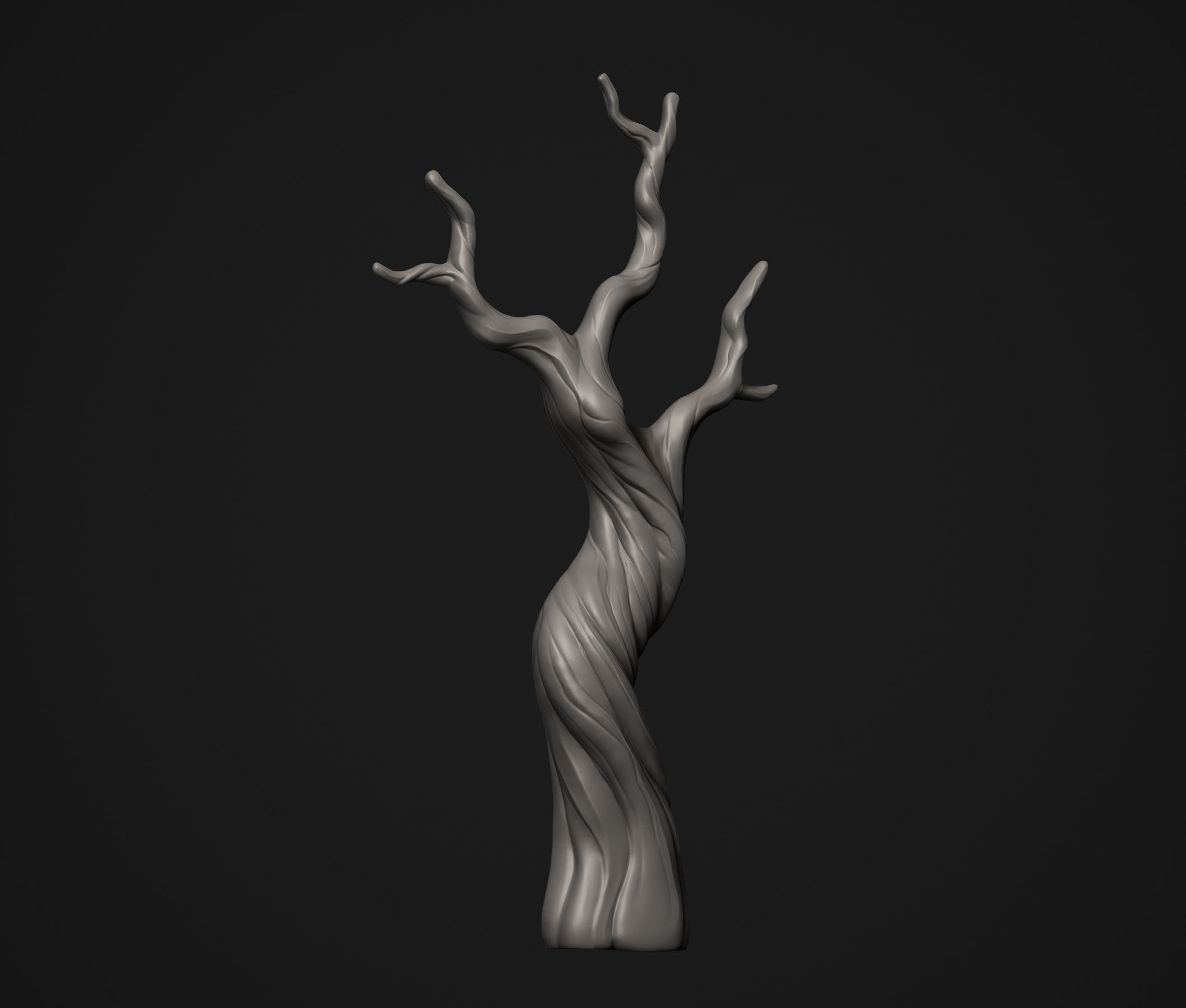 Beautiful Stylized Tree Trunk Short  3D print model_13