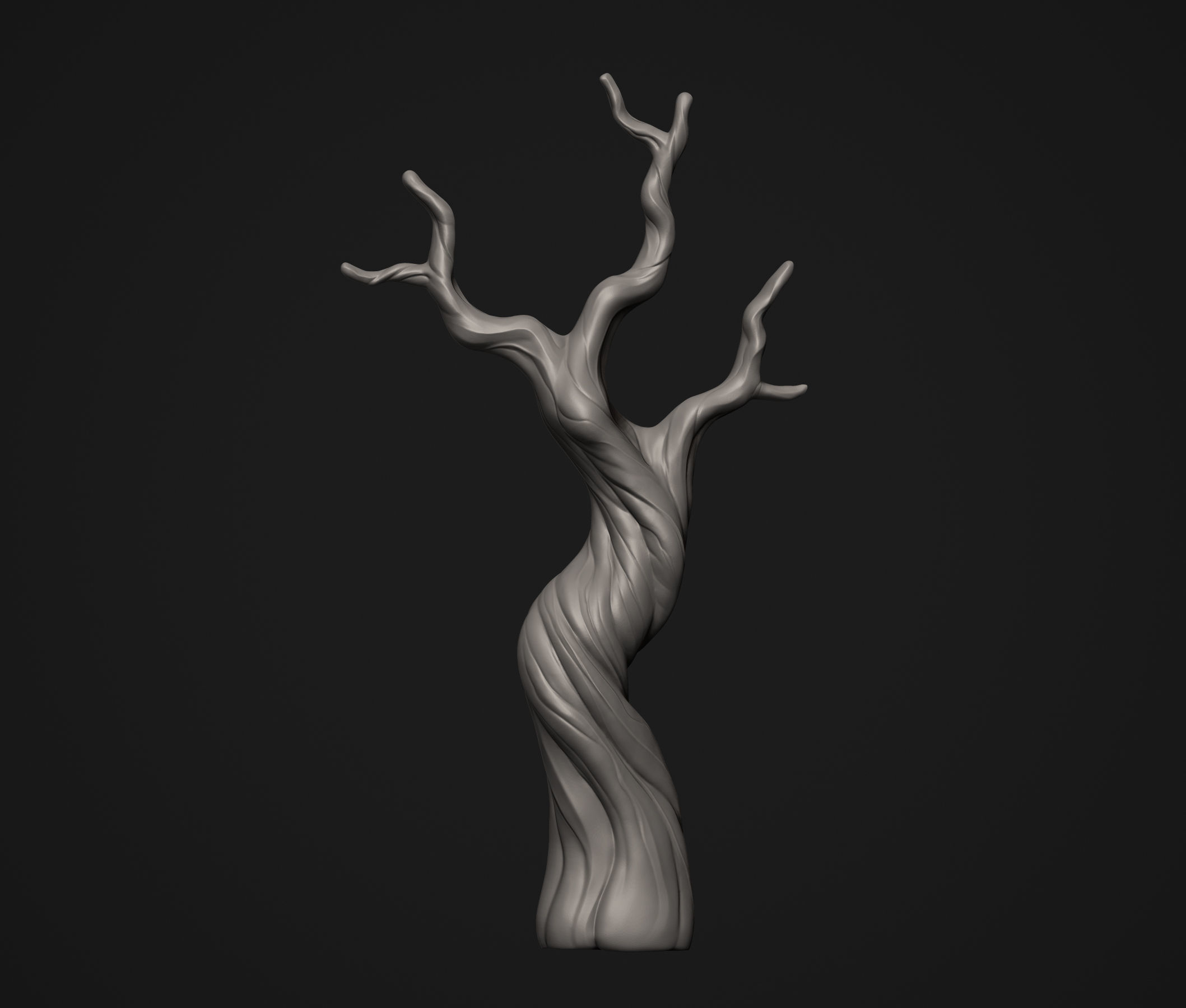 Beautiful Stylized Tree Trunk Short  3D print model_12