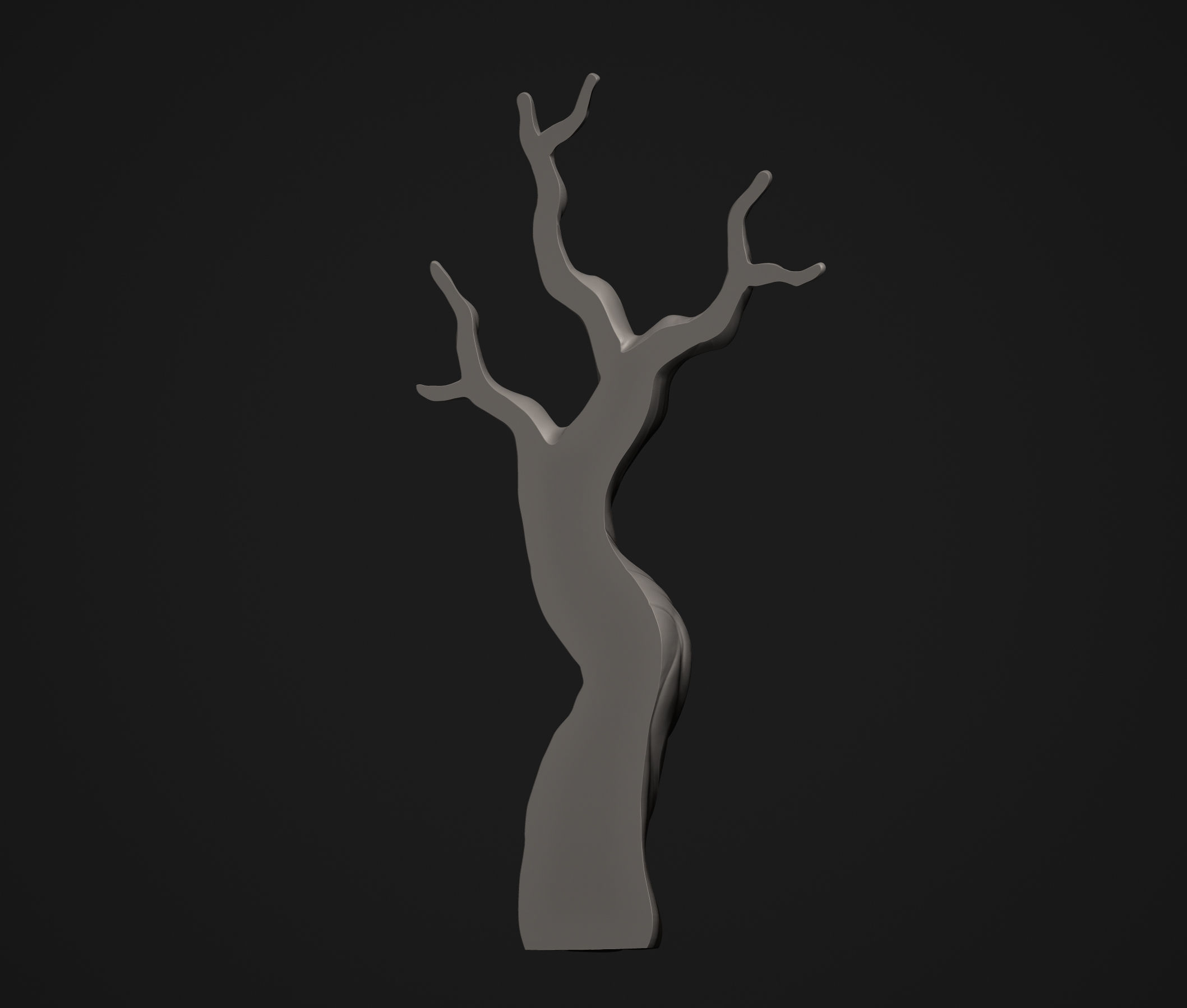 Beautiful Stylized Tree Trunk Short  3D print model_16
