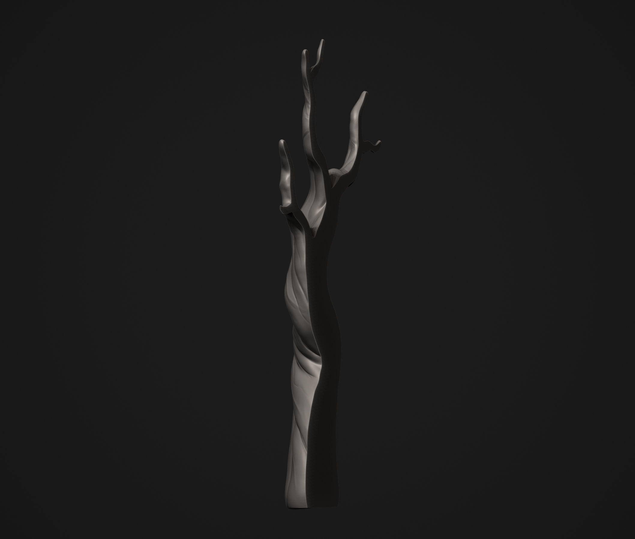 Beautiful Stylized Tree Trunk Short  3D print model_7