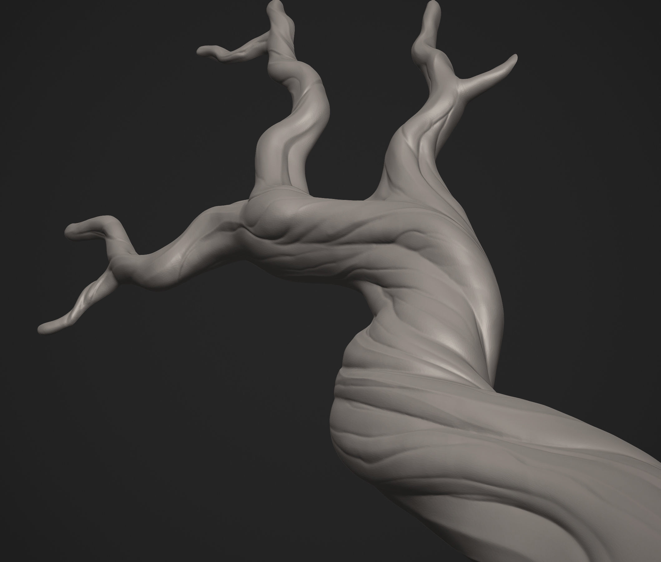 Beautiful Stylized Tree Trunk Short  3D print model_1