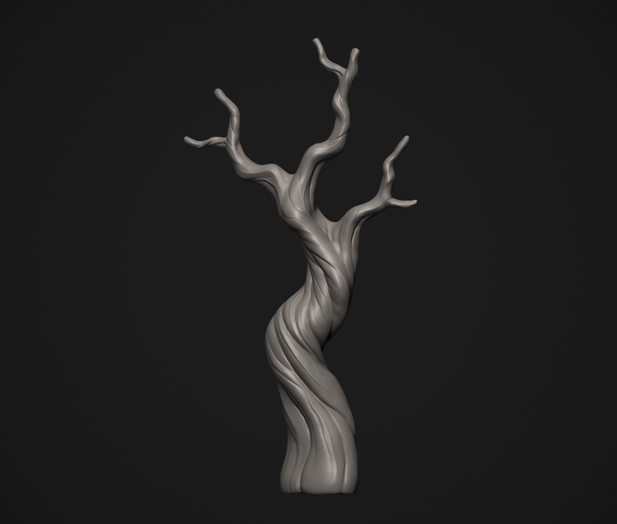 Beautiful Stylized Tree Trunk Short  3D print model_11