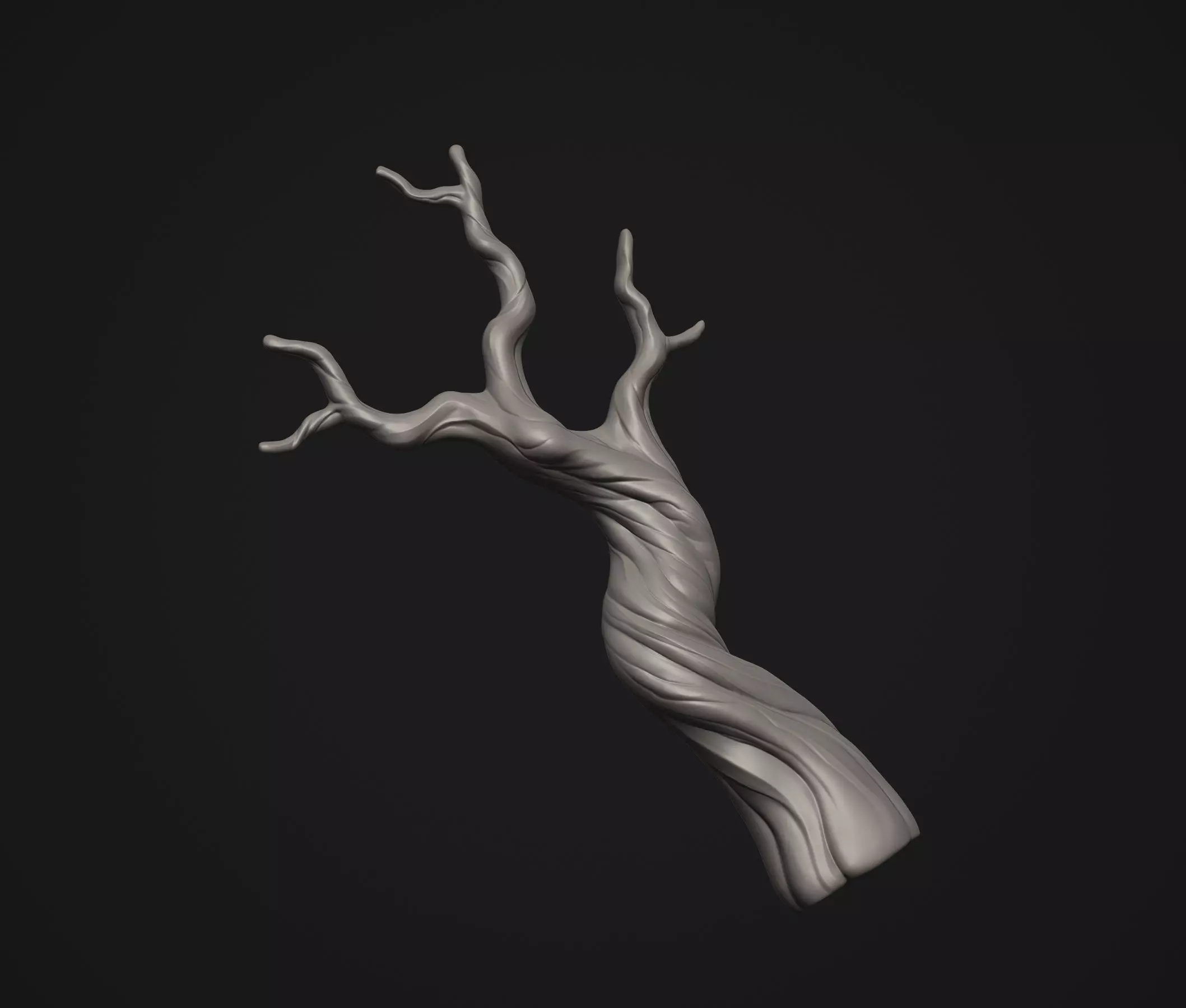 Beautiful Stylized Tree Trunk Short  3D print model_0