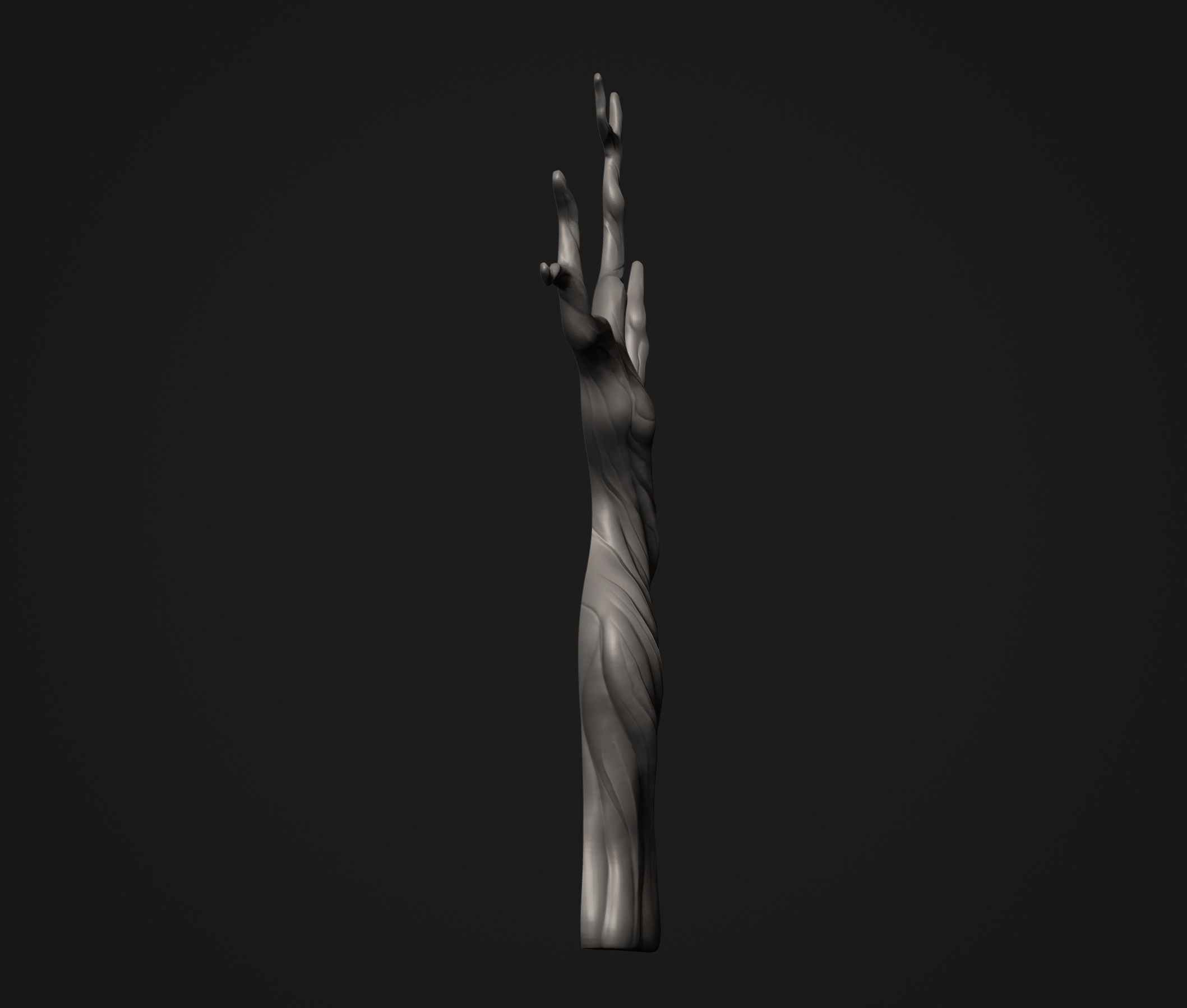 Beautiful Stylized Tree Trunk Short  3D print model_3