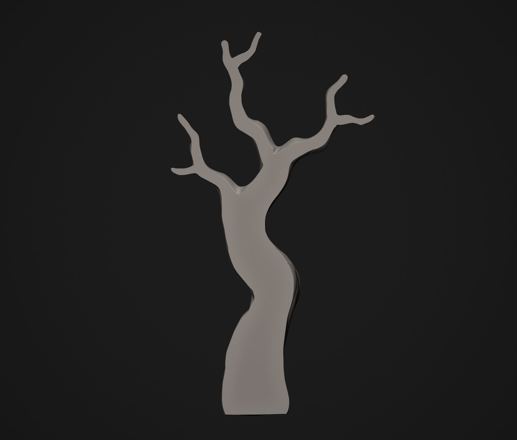 Beautiful Stylized Tree Trunk Short  3D print model_17