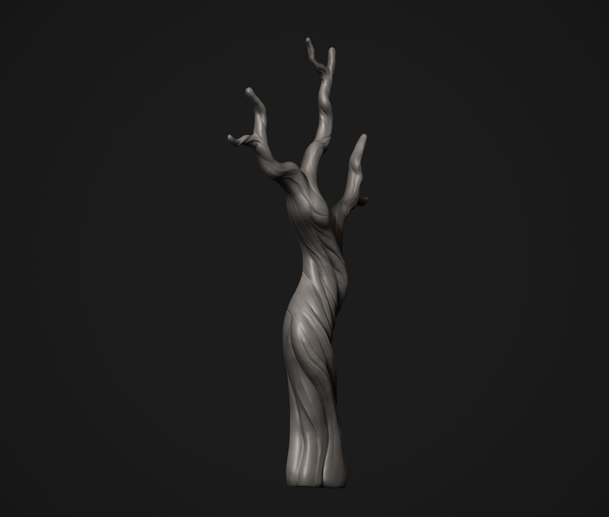 Beautiful Stylized Tree Trunk Short  3D print model_15