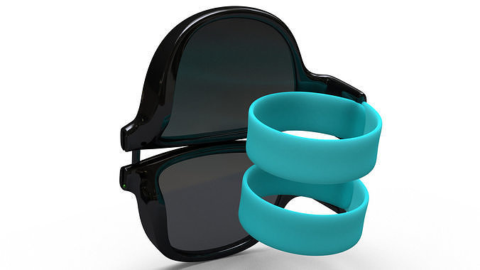 Foldable sunglasses 3D model