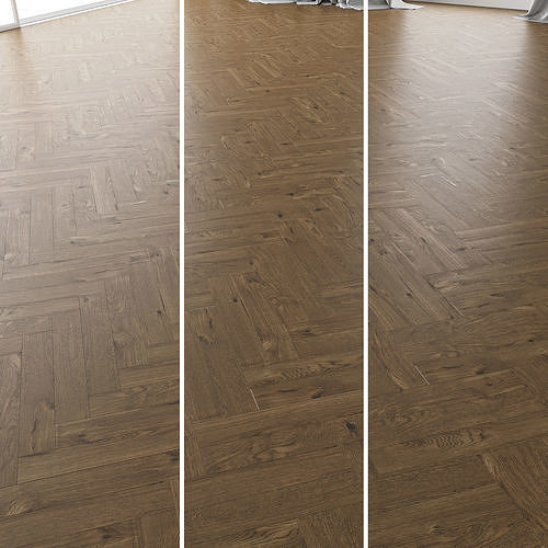 Parquet Oak Estate NEW Brushed set 2 3D model