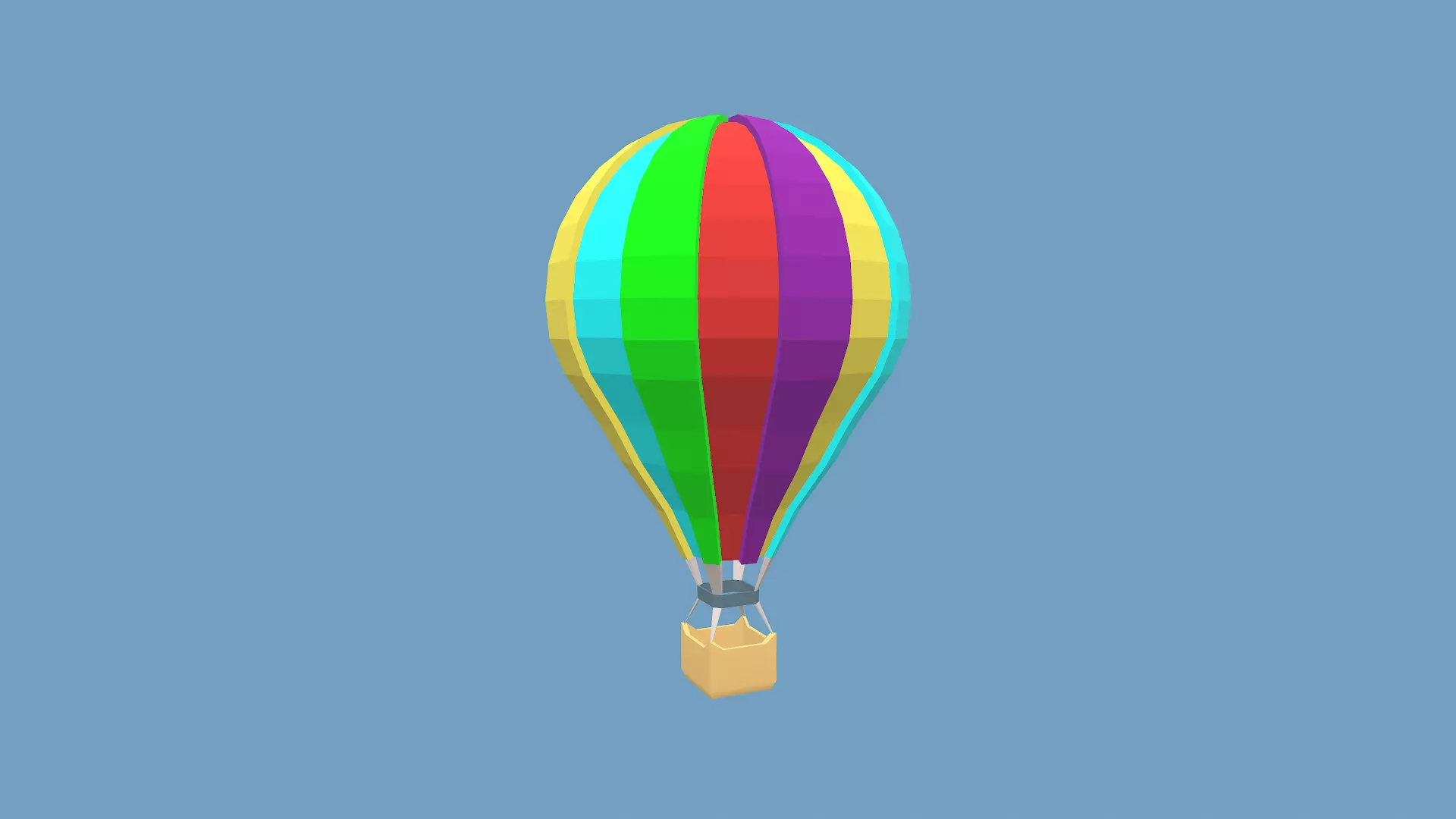Balloon Cartoon Low-poly 3D model