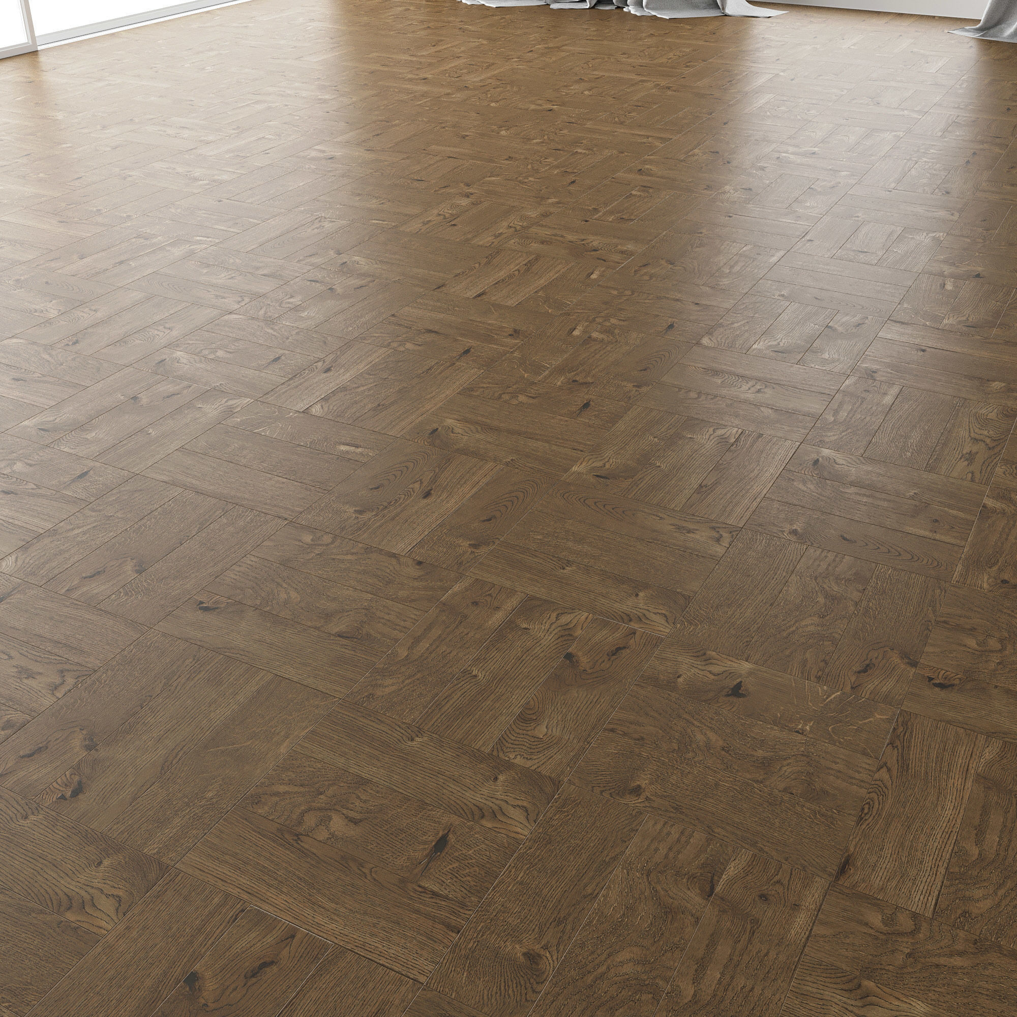 Parquet Oak Estate NEW Brushed set 3 3D model_3