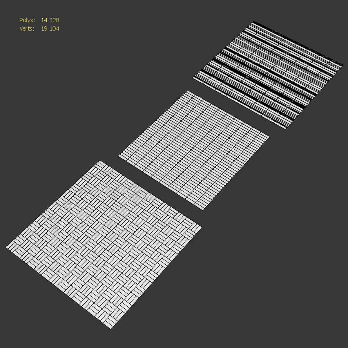 Parquet Oak Estate NEW Brushed set 3 3D model_4