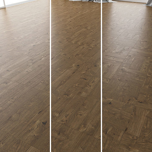 Parquet Oak Estate NEW Brushed set 3 3D model