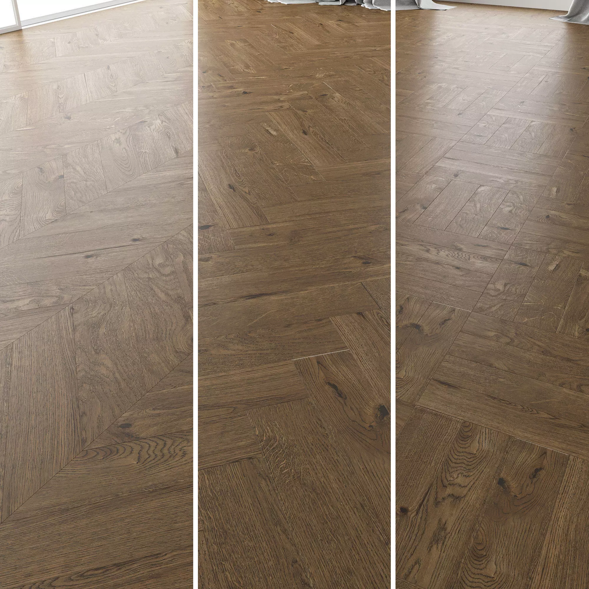  Parquet Oak Estate NEW Brushed set 4 3D model_0