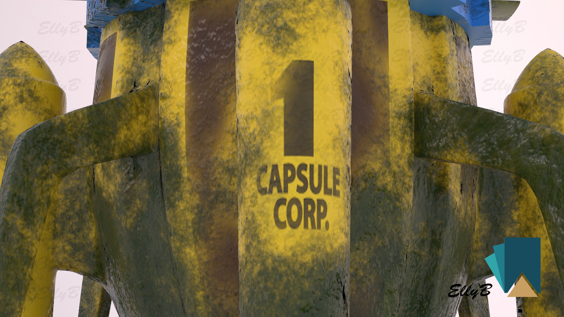 Time Machine Aged Low-poly 3D model_2