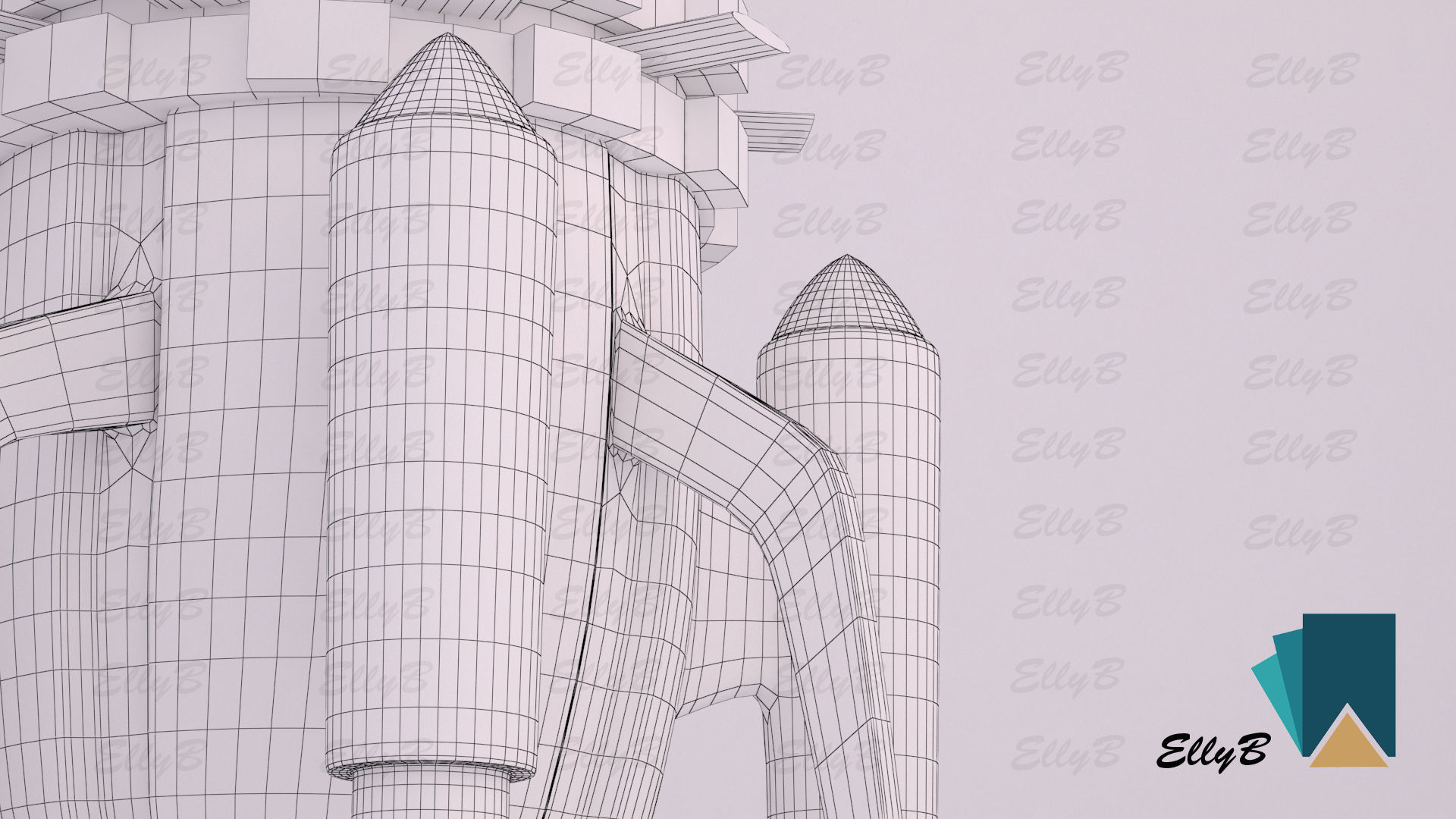 Time Machine Aged Low-poly 3D model_9