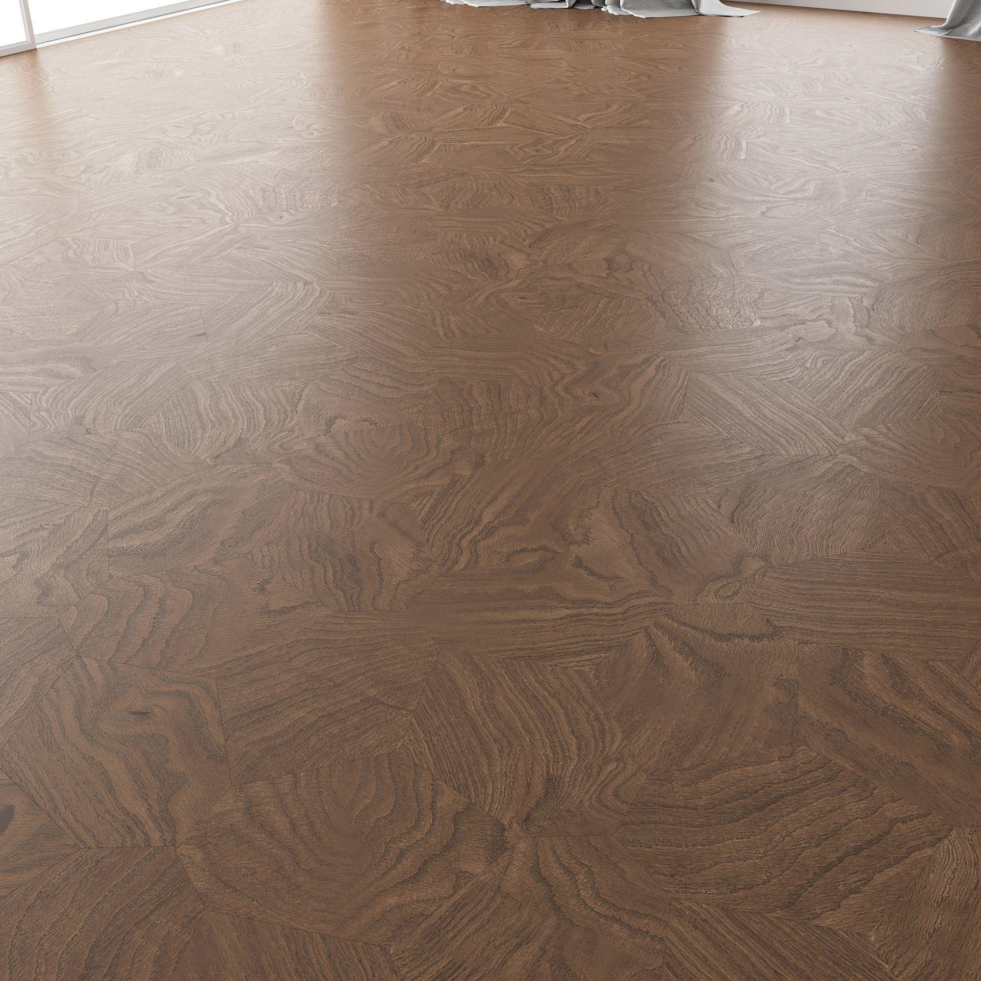 Parquet Oak Black Walnut Firestop set 7 3D model_3