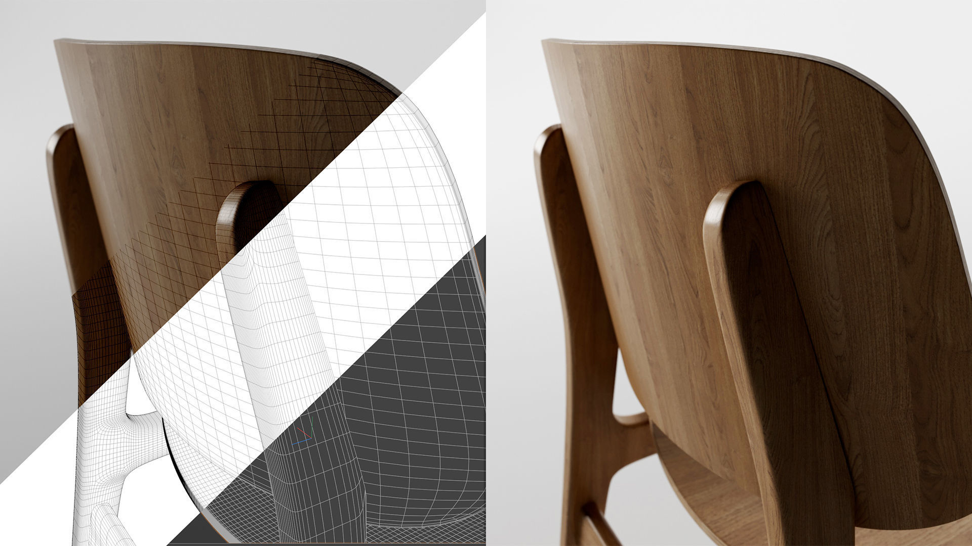 Soborg wood base 3051 Low-poly 3D model_4