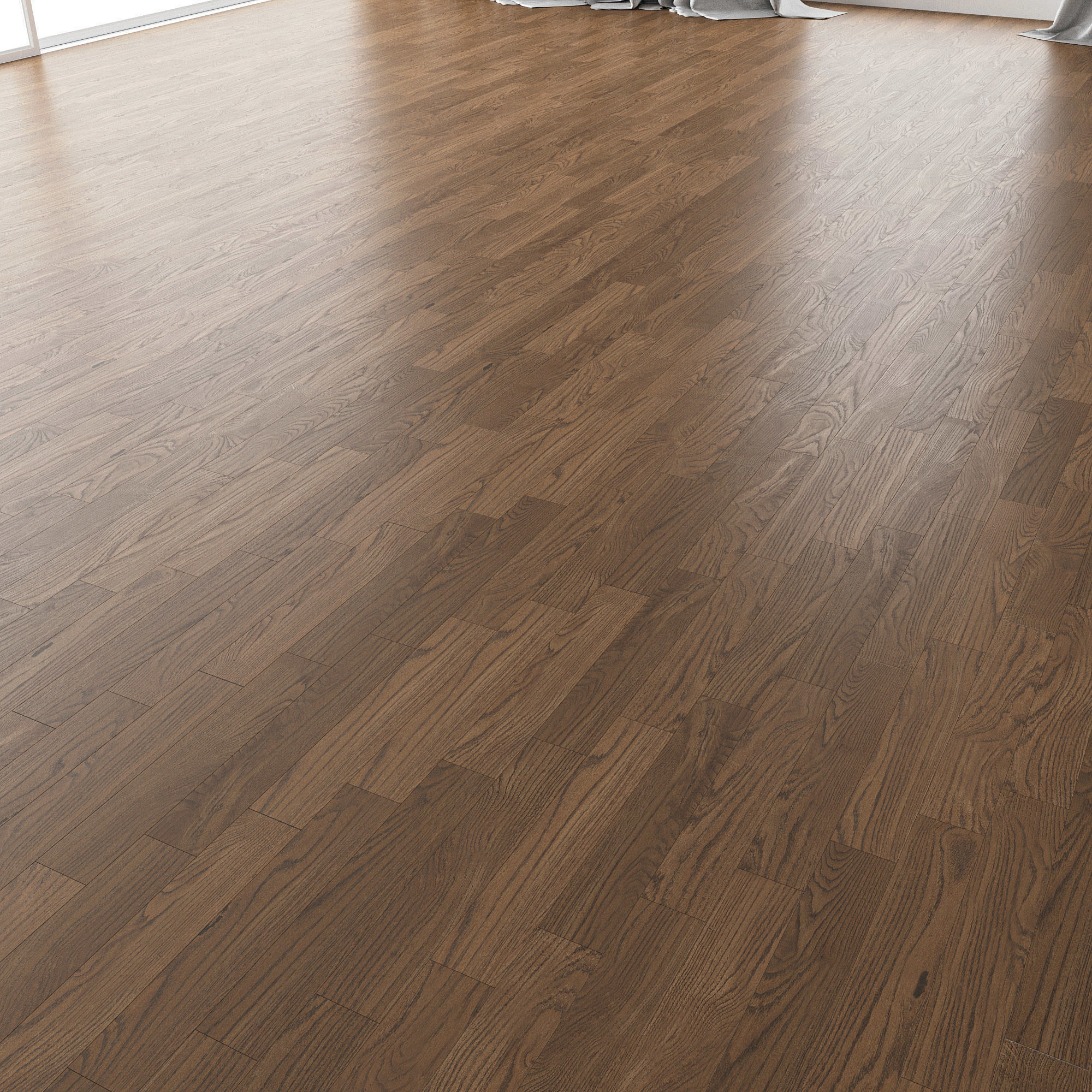 Parquet Oak Black Walnut Brushed set 7 3D model_1