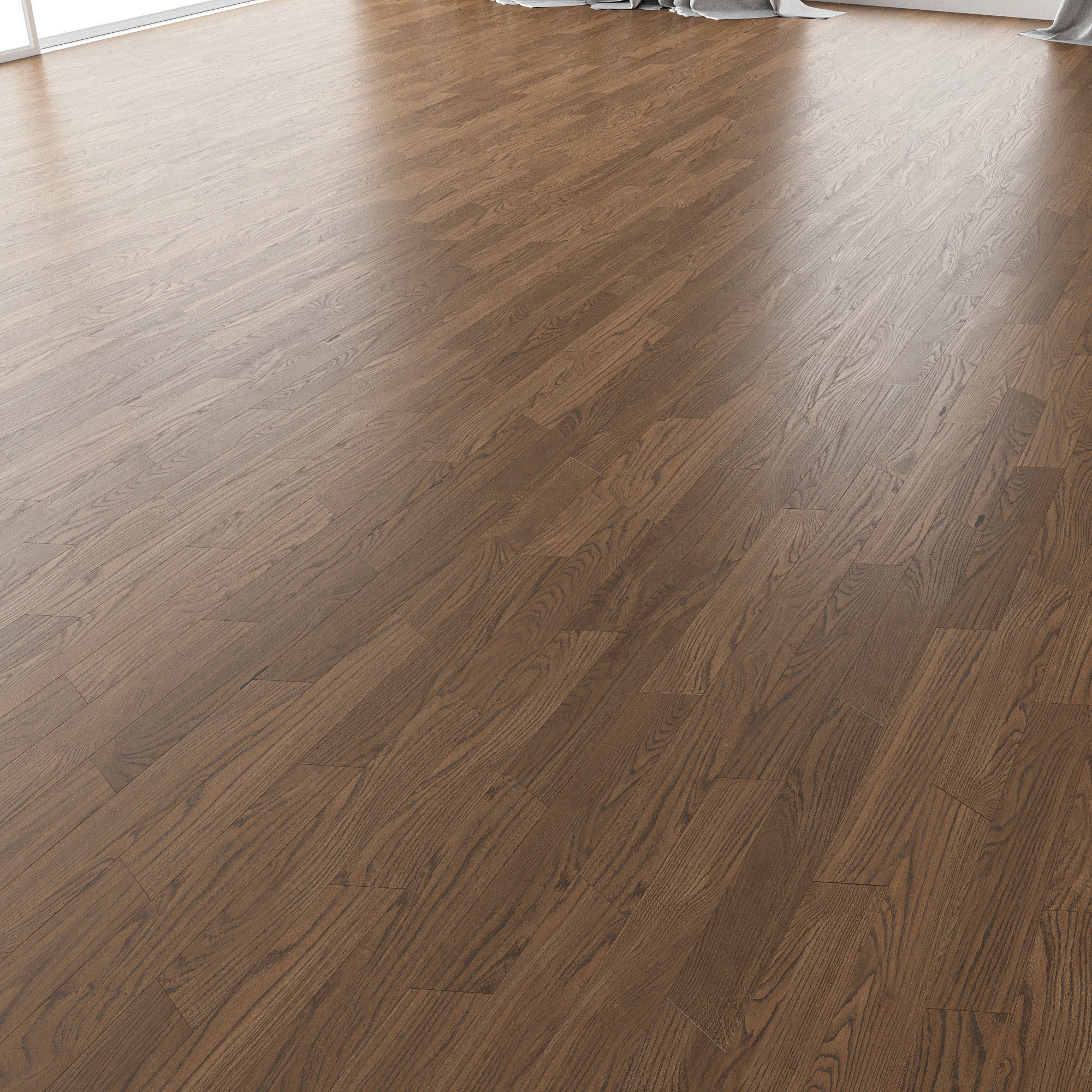 Parquet Oak Black Walnut Brushed set 7 3D model_2