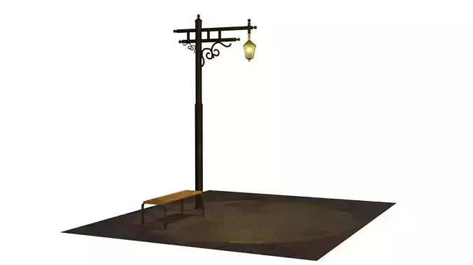 Street Lamp Free low-poly 3D model